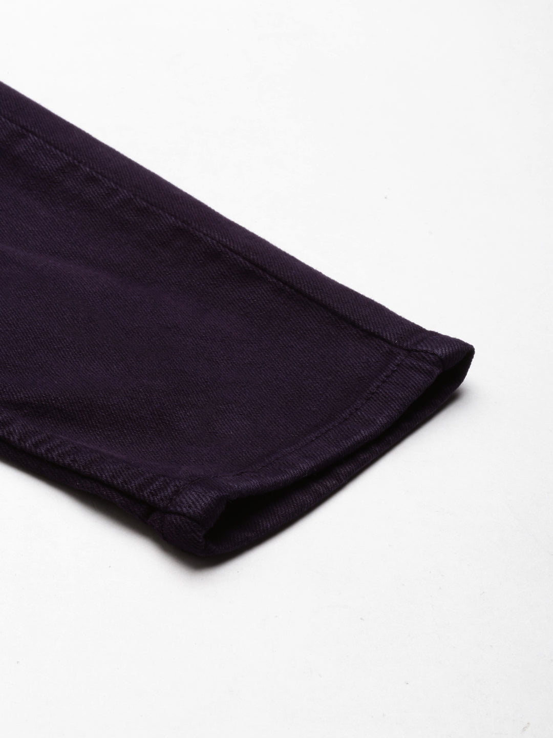 Women's Purple Jean Acid Wash Slim Fit Mid-Rise Denim Jeans