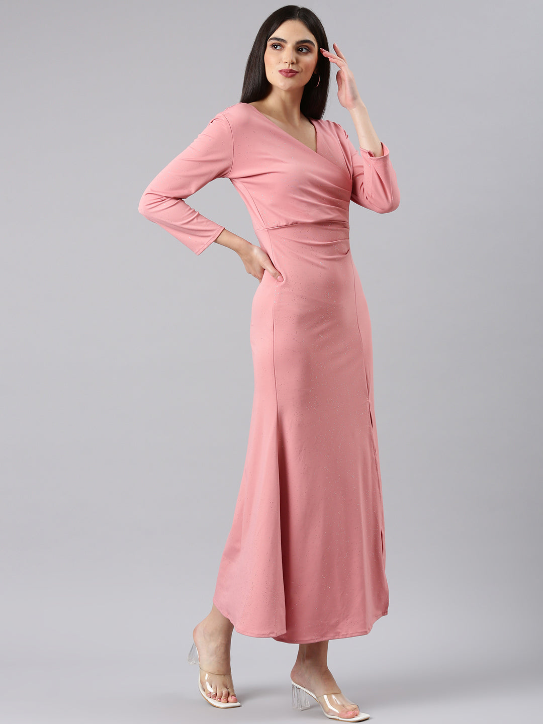 Women's Peach Bodycon Dress