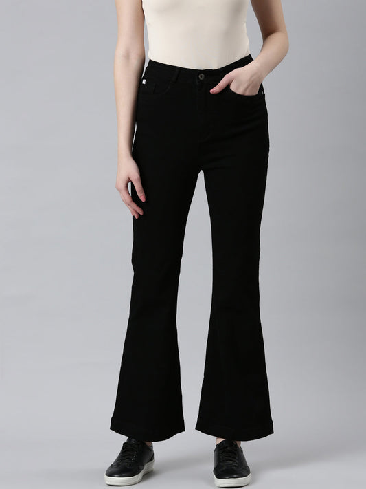 Women's Black Jean Mid-Rise Denim Jeans