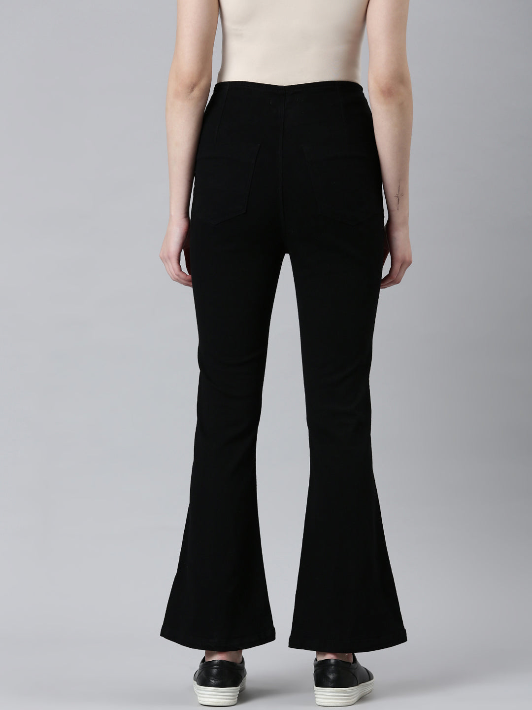 Women's Black Bootcut High-Rise Denim Jeans