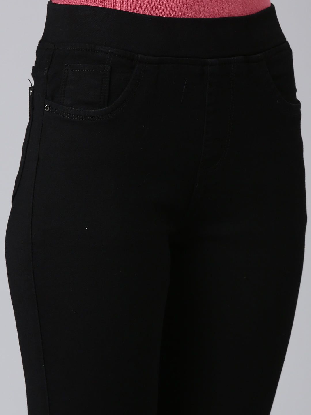 Women's Black Skinny Fit High-Rise Denim Jeans
